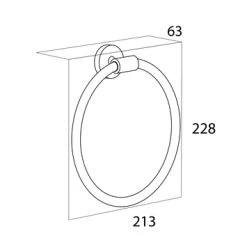 Tiger Handdoekring Boston RVS Glans -Gamma Badkamer Winkel 123 3618