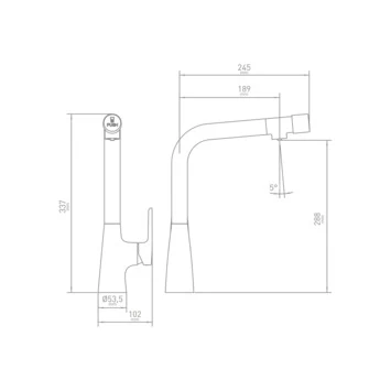 Van Marcke Keukenkraan Spirit met Hendel en Gefilterd Water Chroom Van Marcke Keukenkraan Spirit Met Hendel En Gefilterd Water Chroom -Gamma Badkamer Winkel 123 362