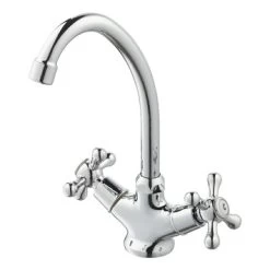 Handson Keukenkraan Louise 2-knops Met C-uitloop Chroom