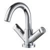 Aqualino Wastafelkraan Fortore 2-knops Met Waste Chroom -Gamma Badkamer Winkel 123 365