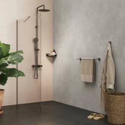 Tiger Hoekdouchemand Cooper 21 Cm RVS/zwart -Gamma Badkamer Winkel 123 3653