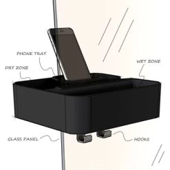 Tiger Douchemand Voor Douchewand 2-store Zwart -Gamma Badkamer Winkel 123 3677