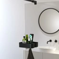 Tiger Douchemand Voor Douchewand 2-store Zwart -Gamma Badkamer Winkel 123 3678