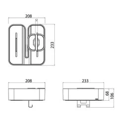 Tiger Douchemand Voor Douchewand 2-store Zwart -Gamma Badkamer Winkel 123 3681