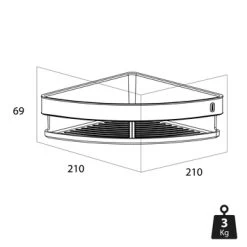 Tiger Hoekdouchemand Carv 21 Cm Zwart -Gamma Badkamer Winkel 123 3713