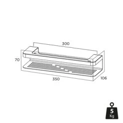 Tiger Caddy Douchemand / Handdoekrek 35 Cm -Gamma Badkamer Winkel 123 3732