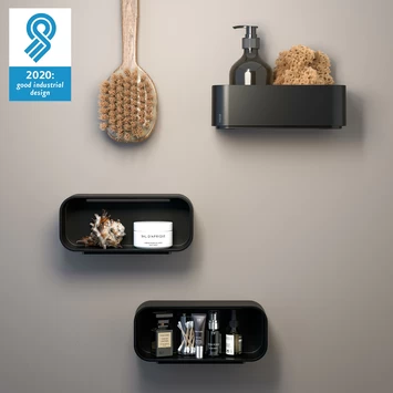 Tiger wandrek/douchemand 2-store 25cm zwart Tiger Wandrek/douchemand 2-store 25cm Zwart -Gamma Badkamer Winkel 123 3770