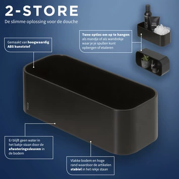 Tiger wandrek/douchemand 2-store 25cm zwart Tiger Wandrek/douchemand 2-store 25cm Zwart -Gamma Badkamer Winkel 123 3773