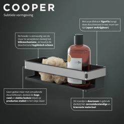 Tiger Douchemand Cooper 28 Cm RVS/zwart -Gamma Badkamer Winkel 123 3782