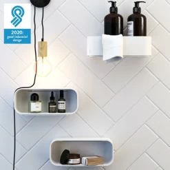 Tiger Wandrek/douchemand 2-store 25cm Wit 12 Tiger Wandrek/douchemand 2-store 25cm Wit -Gamma Badkamer Winkel 123 3800