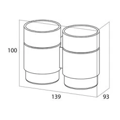 Tiger Dubbele Bekerhouder Nomad Hangend Met Bekers Zwart -Gamma Badkamer Winkel 123 3819