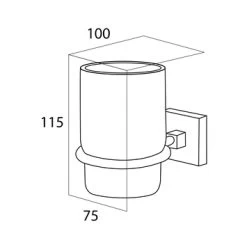 Tiger Bekerhouder Melbourne Hangend Met Beker Chroom -Gamma Badkamer Winkel 123 3858