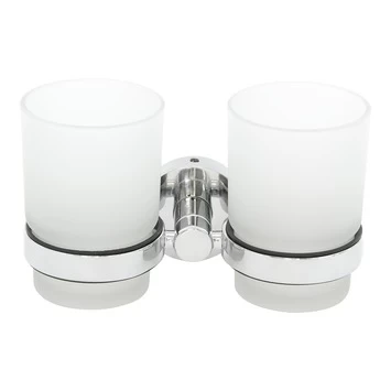 Haceka Dubbele Bekerhouder Kosmos Hangend met Bekers Chroom Haceka Dubbele Bekerhouder Kosmos Hangend Met Bekers Chroom -Gamma Badkamer Winkel 123 3890