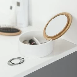 Sealskin Spiegeldoosje Grace Wit 5 Sealskin Spiegeldoosje Grace Wit -Gamma Badkamer Winkel 123 3968