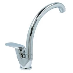 OK Keukenkraan Met Hoog Gebogen Uitloop En Hendel Chroom -Gamma Badkamer Winkel 123 4