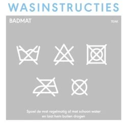 Sealskin WC Mat Woodblock Teak 60x60 Cm -Gamma Badkamer Winkel 123 4123