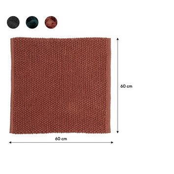 Sealskin badmat delhi 60x60cm donkerroze Sealskin Badmat Delhi 60x60cm Donkerroze -Gamma Badkamer Winkel 123 4274