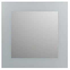 Plieger Spiegel Zandstraalkader Zilver 60x60 Cm