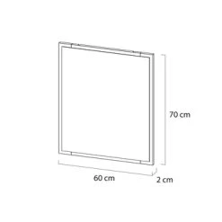 Tiger S-line Frame Spiegel 60x70 Cm Mat Zwart -Gamma Badkamer Winkel 123 4646