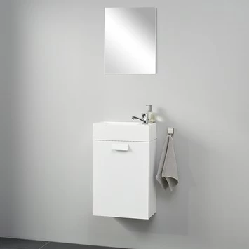 Differnz Fonteinset Fabulous Hoogglans Wit 40x22x63 cm Differnz Fonteinset Fabulous Hoogglans Wit 40x22x63 Cm -Gamma Badkamer Winkel 123 4678