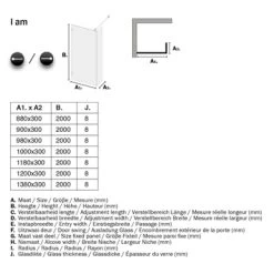 Sealskin Inloopdouche I AM A1 100x200 Cm Chroom 7 Sealskin Inloopdouche I AM A1 100x200 Cm Chroom -Gamma Badkamer Winkel 123 4759