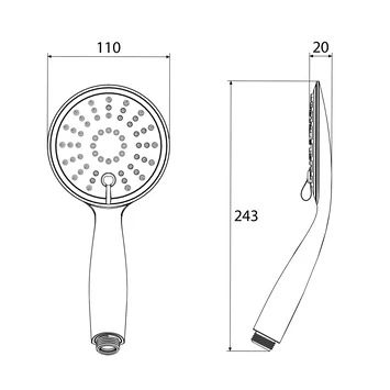 Tiger Handdouche Splash Tossa Ø11 cm 3 Standen Tiger Handdouche Splash Tossa Ø11 Cm 3 Standen -Gamma Badkamer Winkel 123 4901