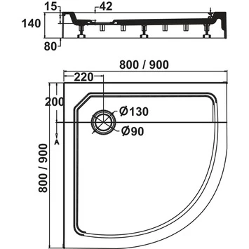 Sealskin Douchebak Fusion Kwartrond Opbouw 80x80x14 cm Wit Sealskin Douchebak Fusion Kwartrond Opbouw 80x80x14 Cm Wit -Gamma Badkamer Winkel 123 5093