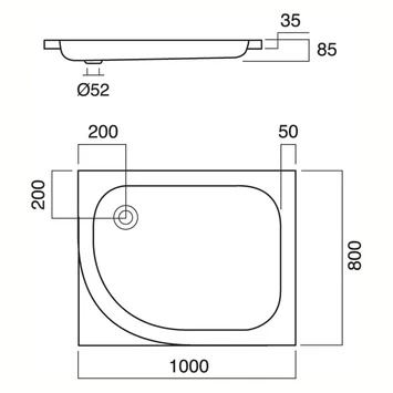 Sealskin Douchebak Optimo Rechthoek Inbouw 100x80x8.5 cm Sealskin Douchebak Optimo Rechthoek Inbouw 100x80x8.5 Cm -Gamma Badkamer Winkel 123 5111