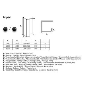 Sealskin Inloopdouche Impact A1 120x195x30 cm Chroom Sealskin Inloopdouche Impact A1 120x195x30 Cm Chroom -Gamma Badkamer Winkel 123 5245