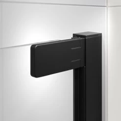 Sealskin Inc. Draaideur In Nis 90x200 Cm, 8 Mm Helder Veiligheidsglas Met Antikalklaag Mat Zwart -Gamma Badkamer Winkel 123 5249