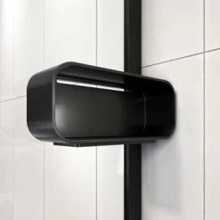 Sealskin Inc. Draaideur En Zijwand 100x100x200 Cm Met Douchemand, 8 Mm Helder Veiligheidsglas Met Antikalklaag Mat Zwart -Gamma Badkamer Winkel 123 5255