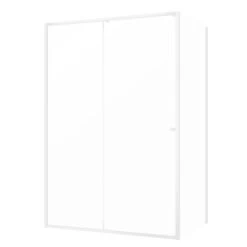 Sealskin Contour Schuifdeur Met Zijwand 140x90x200 Cm, 6 Mm Helder Veiligheidsglas Met Antikalklaag Mat Wit -Gamma Badkamer Winkel 123 5269