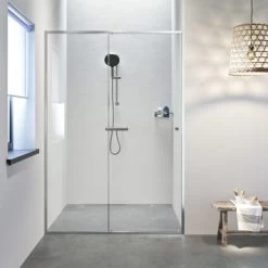 SEALSKIN Schuifdeur Voor Nis Contour RVS 120x200cm