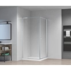 Atlantic Roan Douchewand En -deur 90x90x190cm Chroom -Gamma Badkamer Winkel 123 5331