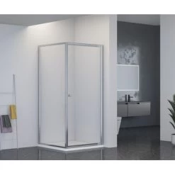 Atlantic Roan Douchewand En -deur 90x90x190cm Chroom -Gamma Badkamer Winkel 123 5332