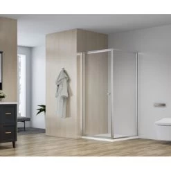 Atlantic Roan Douchewand En -deur 90x90x190cm Chroom -Gamma Badkamer Winkel 123 5333