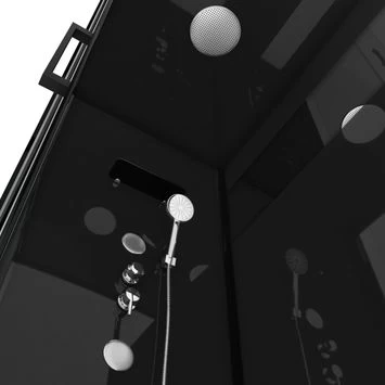 Aurlane Douchecabine met Schuifdeur Black Mirror 2 Rechthoek Zwart 80x110 cm Aurlane Douchecabine Met Schuifdeur Black Mirror 2 Rechthoek Zwart 80x110 Cm -Gamma Badkamer Winkel 123 5341