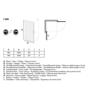 Sealskin Swingdeur voor Hoekinstap I AM 90x200 cm Zwart Sealskin Swingdeur Voor Hoekinstap I AM 90x200 Cm Zwart -Gamma Badkamer Winkel 123 5375