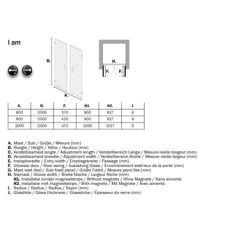 Sealskin Pendeldeur Voor Nis I AM 90x200 Cm Zwart -Gamma Badkamer Winkel 123 5398