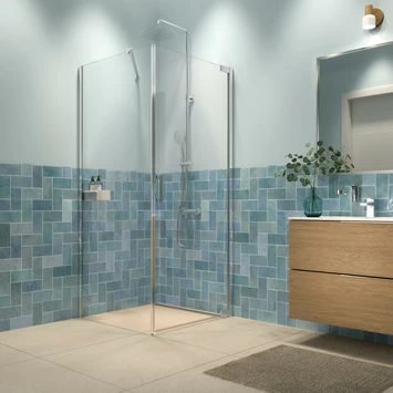 Sealskin Inc. Draaideur en zijwand 100x100x200 cm met douchemand, 8 mm helder veiligheidsglas met antikalklaag Zilver hoogglans Sealskin Inc. Draaideur En Zijwand 100x100x200 Cm Met Douchemand, 8 Mm Helder Veiligheidsglas Met Antikalklaag Zilver Hoogglans -Gamma Badkamer Winkel 123 5443