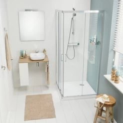 Sealskin Douchecabine Met Schuifdeur Compact Hoekinstap 90x195 Cm Chroom