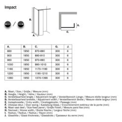 Sealskin Inloopdouche Impact A1 138x30x195 Cm Chroom -Gamma Badkamer Winkel 123 5742