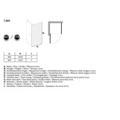 Sealskin Douchewand Voor Swingdeur I AM 200x90 Cm RVS -Gamma Badkamer Winkel 123 5748