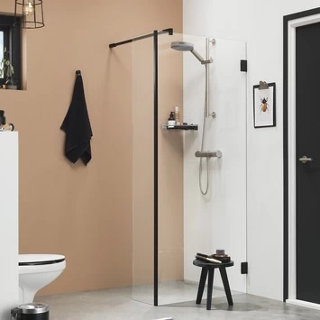 Sealskin Inloopdouche I AM A1 138x30x200 cm Zwart Sealskin Inloopdouche I AM A1 138x30x200 Cm Zwart -Gamma Badkamer Winkel 123 5752