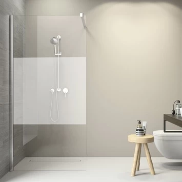 Sealskin Inloopdouche Code A3 80x197 cm met Gesatineerde Band Sealskin Inloopdouche Code A3 80x197 Cm Met Gesatineerde Band -Gamma Badkamer Winkel 123 5777