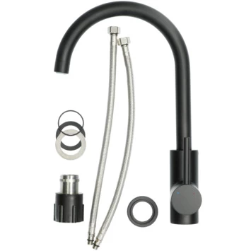 Atlantic keukenkraan Colin met hendel zwart Atlantic Keukenkraan Colin Met Hendel Zwart -Gamma Badkamer Winkel 123 586