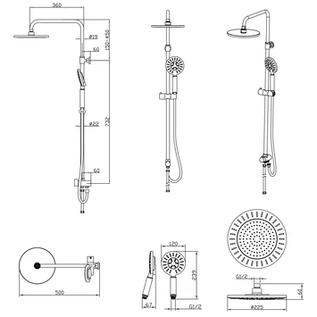 Tiger regendoucheset Akcent chroom Tiger Regendoucheset Akcent Chroom -Gamma Badkamer Winkel 123 5901
