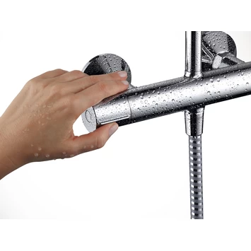 Hansgrohe douchesysteem Vernis Blend 200 met thermostaatkraan chroom Hansgrohe Douchesysteem Vernis Blend 200 Met Thermostaatkraan Chroom -Gamma Badkamer Winkel 123 5941