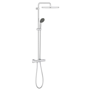 Grohe douchesysteem Vitalio start 250 vierkant met thermostaatkraan QuickFix chroom Grohe Douchesysteem Vitalio Start 250 Vierkant Met Thermostaatkraan QuickFix Chroom -Gamma Badkamer Winkel 123 5992