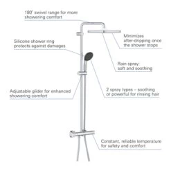 Grohe Douchesysteem Vitalio Start 250 Vierkant Met Thermostaatkraan QuickFix Chroom 5 Grohe Douchesysteem Vitalio Start 250 Vierkant Met Thermostaatkraan QuickFix Chroom -Gamma Badkamer Winkel 123 5995